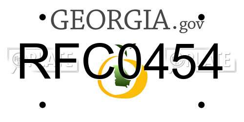 RFC0454 Georgia License Plate