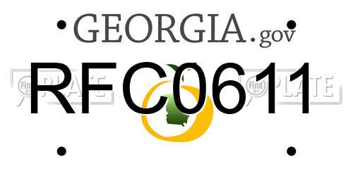 RFC0611 Georgia License Plate