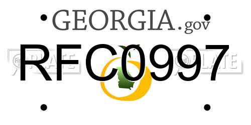 RFC0997 Georgia License Plate