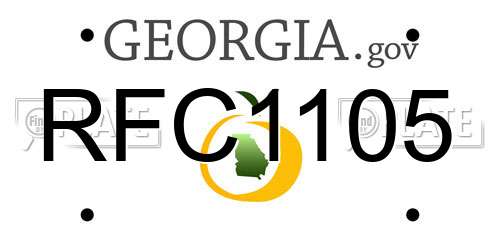 RFC1105 Georgia License Plate