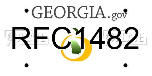 RFC1482 Georgia License Plate