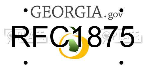 RFC1875 Georgia License Plate
