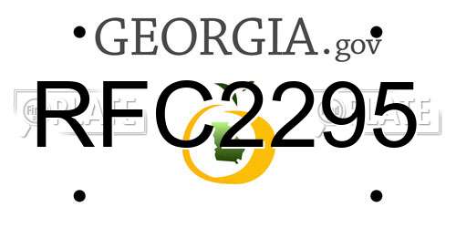 RFC2295 Georgia License Plate