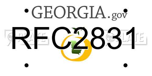 RFC2831 Georgia License Plate