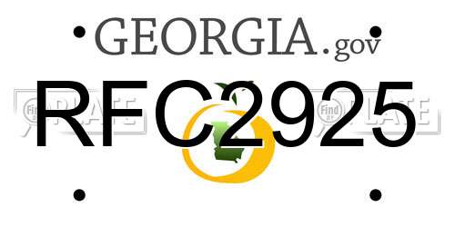 RFC2925 Georgia License Plate