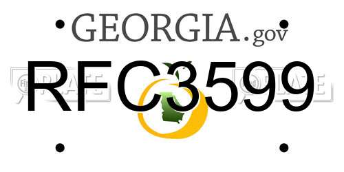 RFC3599 Georgia License Plate