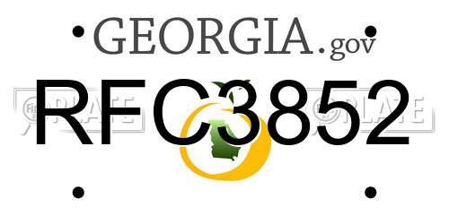 RFC3852 Georgia License Plate