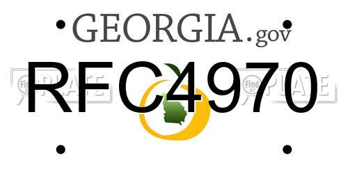 RFC4970 Georgia License Plate