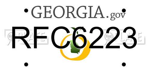 RFC6223 Georgia License Plate