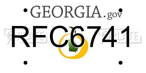 RFC6741 Georgia License Plate