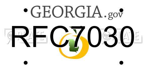 RFC7030 Georgia License Plate