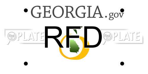 RFD Georgia License Plate