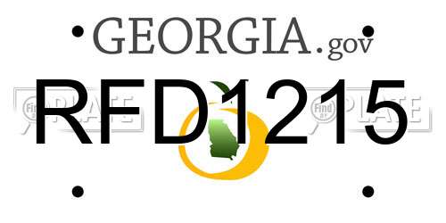RFD1215 Georgia License Plate