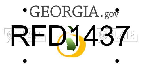 RFD1437 Georgia License Plate