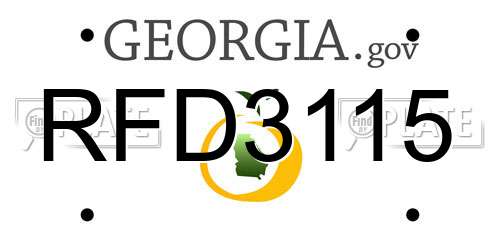 RFD3115 Georgia License Plate
