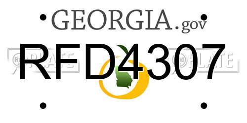 RFD4307 Georgia License Plate