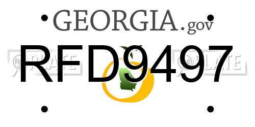 RFD9497 Georgia License Plate
