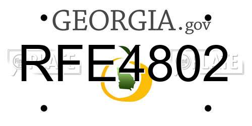 RFE4802 Georgia License Plate