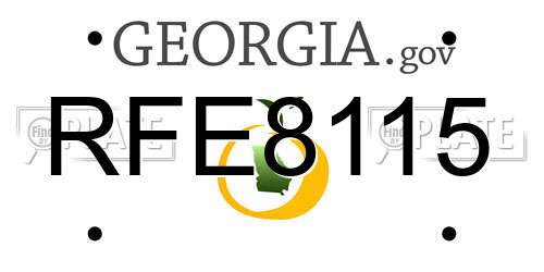 RFE8115 Georgia License Plate