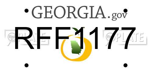RFF1177 Georgia License Plate