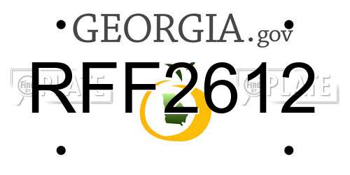 RFF2612 Georgia License Plate
