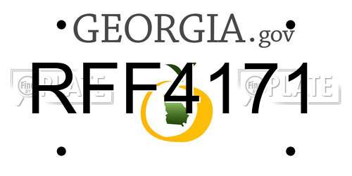 RFF4171 Georgia License Plate