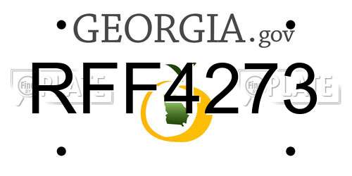 RFF4273 Georgia License Plate