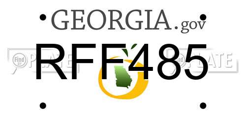 RFF485 Georgia License Plate