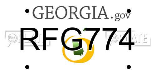 RFG774 Georgia License Plate