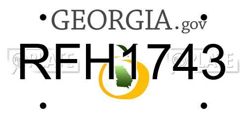 RFH1743 Georgia License Plate