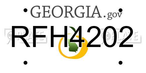 RFH4202 Georgia License Plate