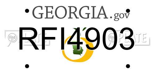 RFI4903 Georgia License Plate