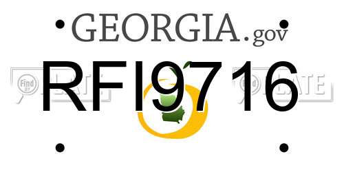 RFI9716 Georgia License Plate