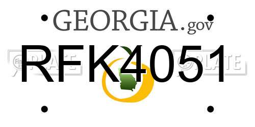 RFK4051 Georgia License Plate