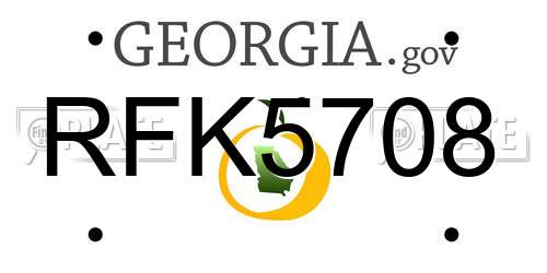 RFK5708 Georgia License Plate