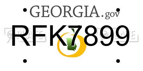 RFK7899 Georgia License Plate