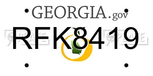 RFK8419 Georgia License Plate