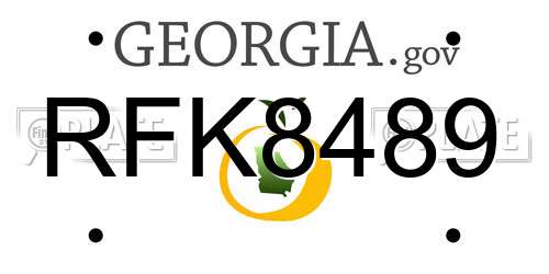 RFK8489 Georgia License Plate