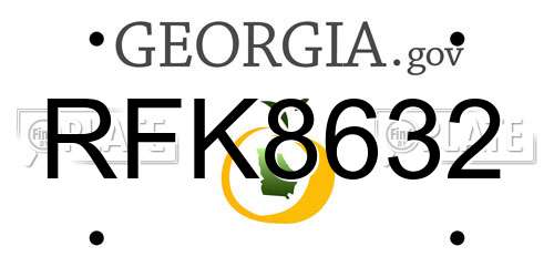 RFK8632 Georgia License Plate