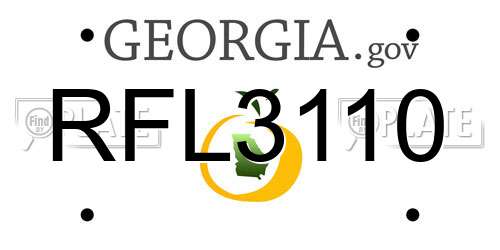 RFL3110 Georgia License Plate