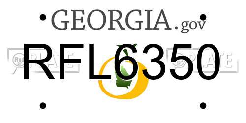 RFL6350 Georgia License Plate