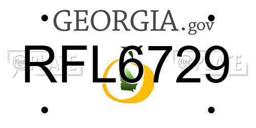 RFL6729 Georgia License Plate