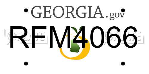 RFM4066 Georgia License Plate