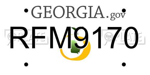 RFM9170 Georgia License Plate