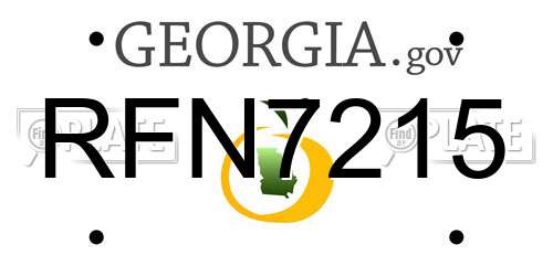 RFN7215 Georgia License Plate