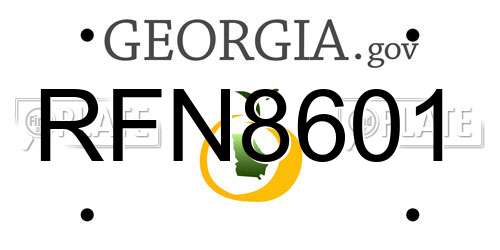 RFN8601 Georgia License Plate
