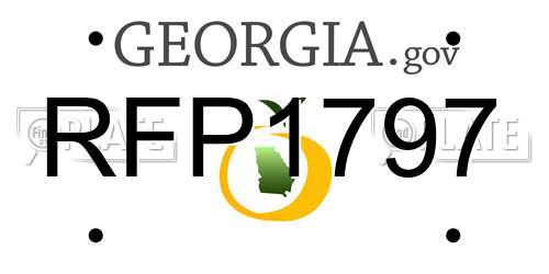 RFP1797 Georgia License Plate