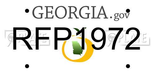 RFP1972 Georgia License Plate