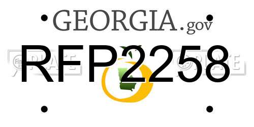RFP2258 Georgia License Plate