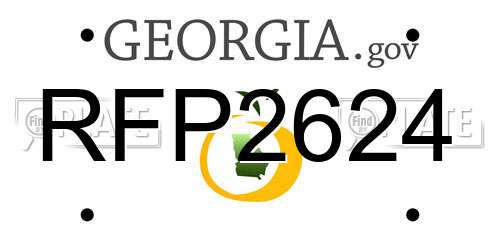 RFP2624 Georgia License Plate